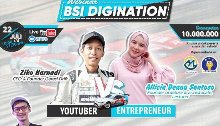 Youtuber vs Entrepreneur Muda, Berbagi Kiat Sukses di Webinar UBSI – Wartawan