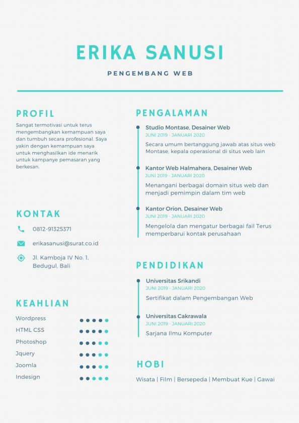 7 Contoh Curriculum Vitae yang Disukai oleh Perusahaan Wartawan.id