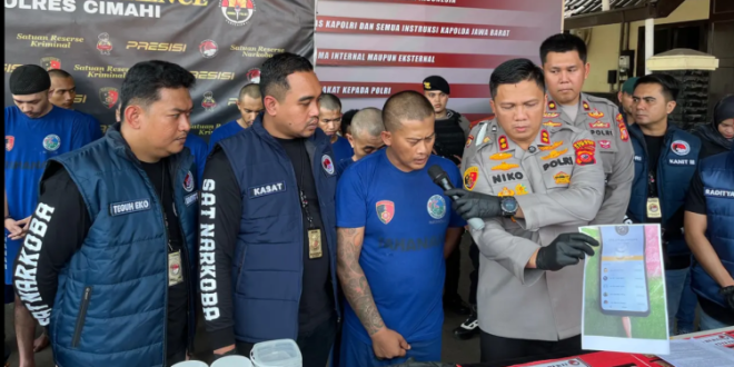 Anggota Ormas Grib Jaya Edarkan Narkoba di Bandung Raya (Dok/Polres Cimahi)